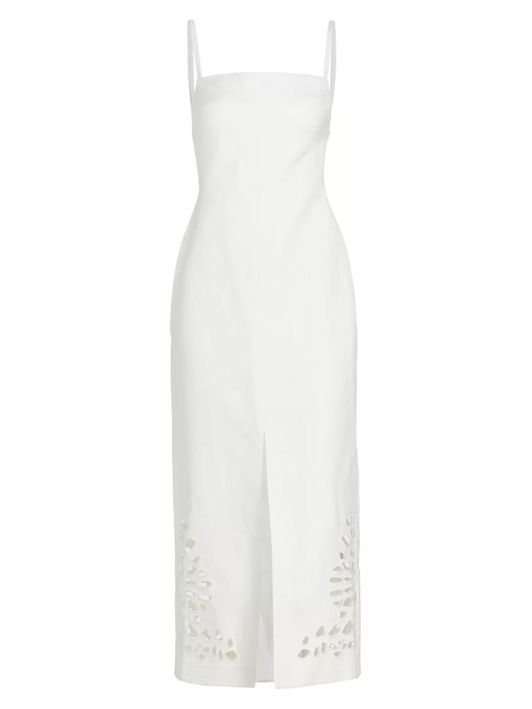 Acler Delacourt Laser Cut Slip Midi-Dress