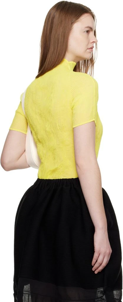 Issey Miyake Yellow Chiffon Twist 3 Top 3