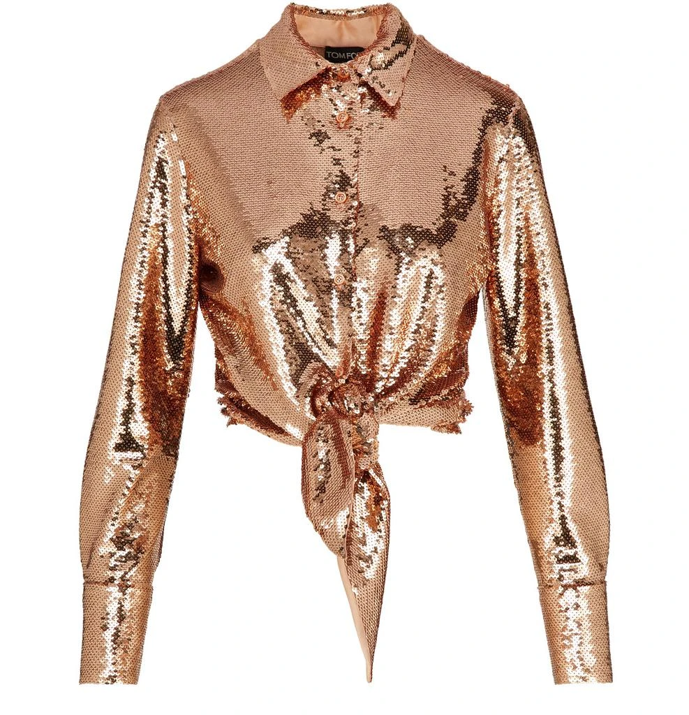 Tom Ford Sequin long-sleeve shirt 1