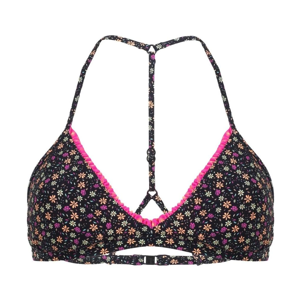 Seafolly Caribbean Kool Action Back Tri Bikini Top In Caribbean Kool Black 3