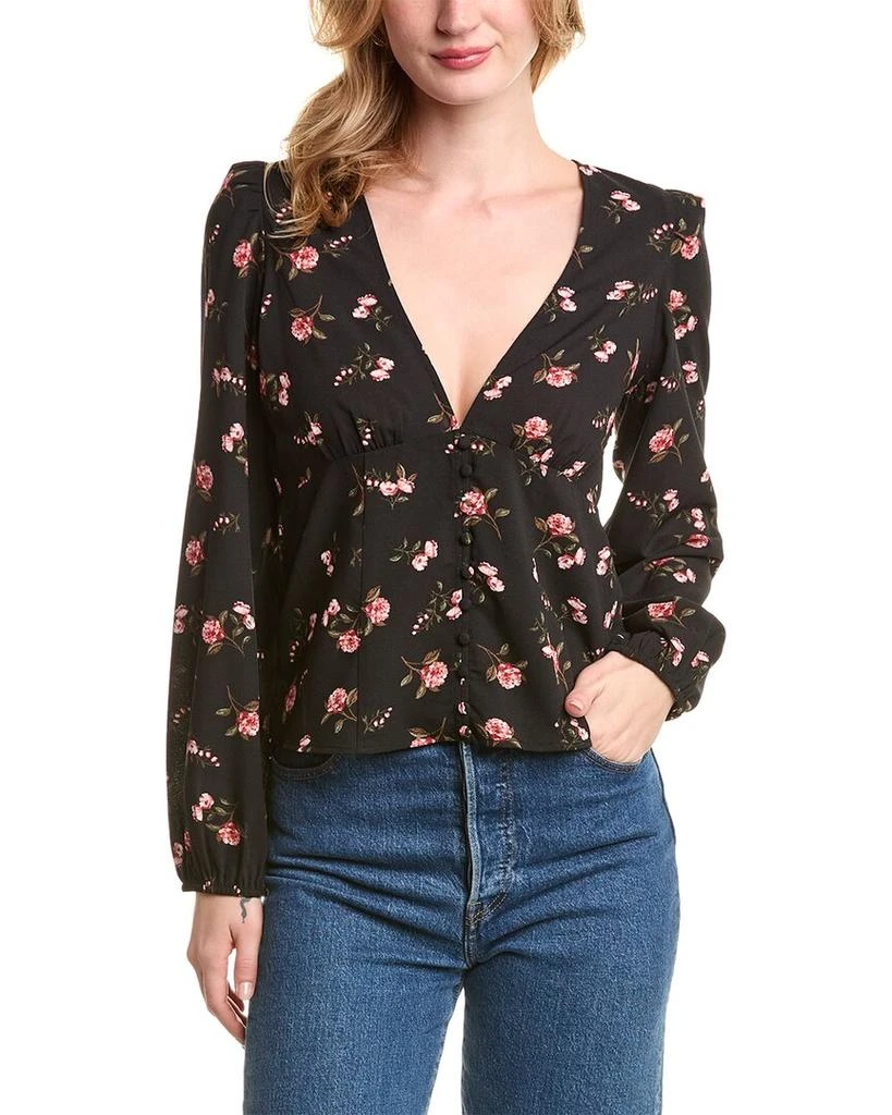 1. State 1.STATE Plunging V-Neck Blouse 1