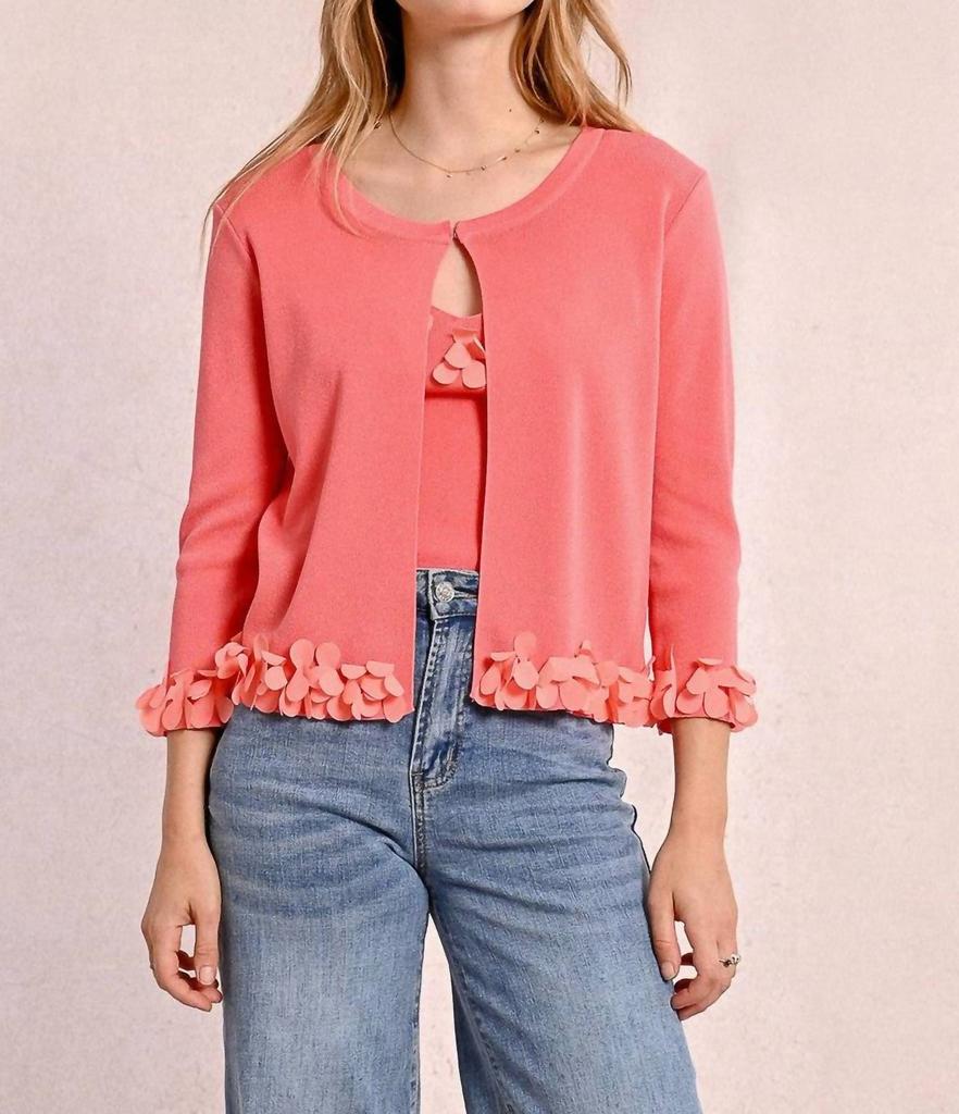 Molly Bracken Molly Bracken - Cardigan With Petal Detail