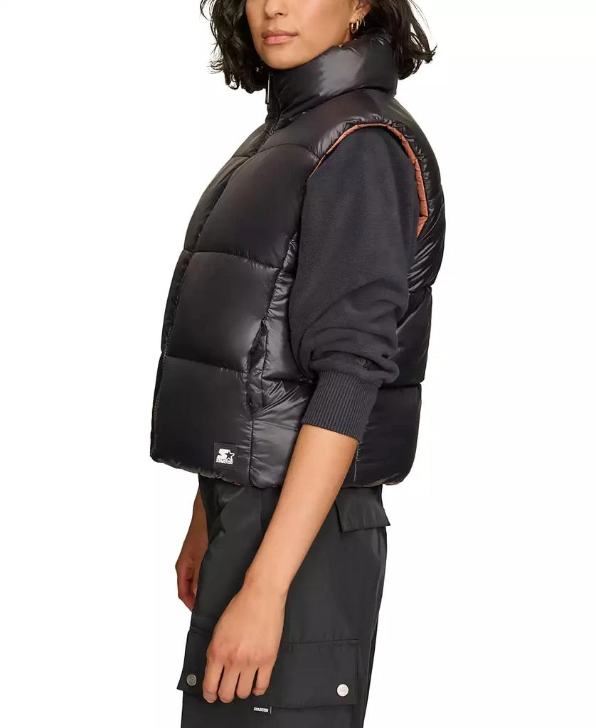 Starter Women's Reversible Zip-Front Puffer Vest 3
