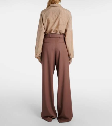 Dries Van Noten Belted wool gabardine wide-leg pants 3