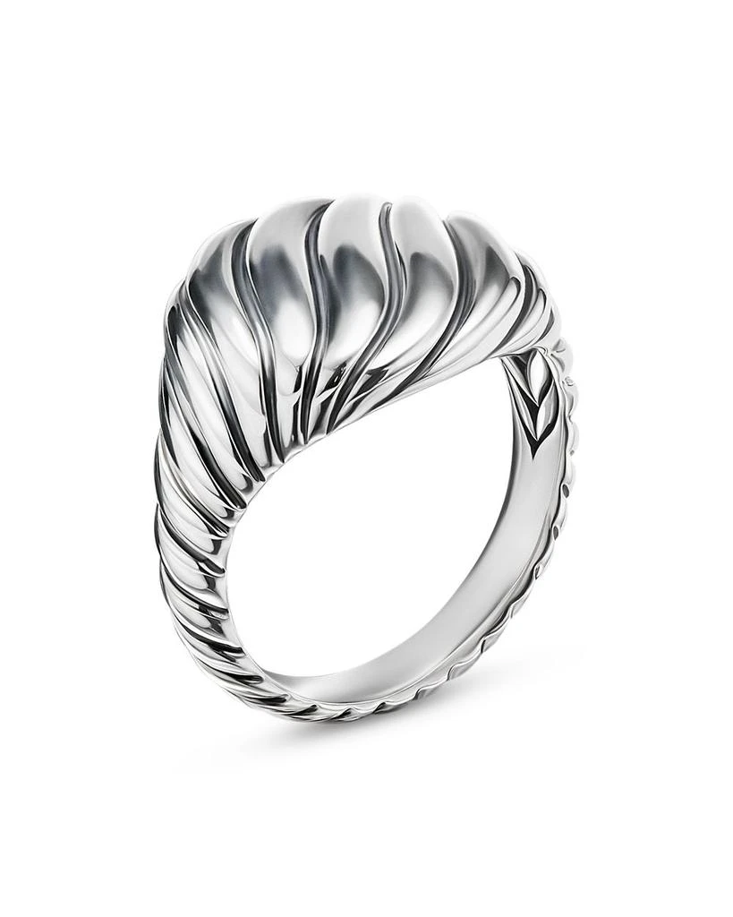 David Yurman Sterling Silver Sculpted Cable Pinky Ring 1