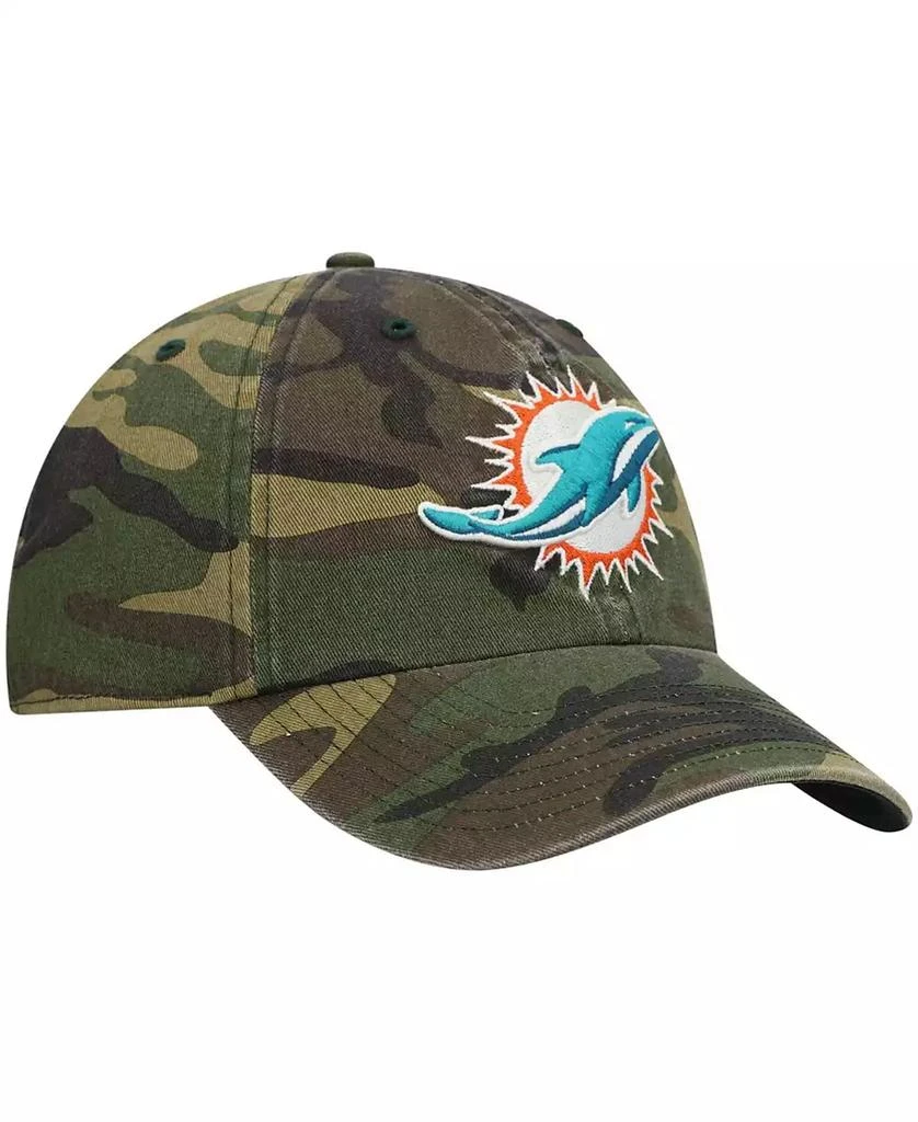 47 Brand Men's Camo Miami Dolphins Woodland Clean Up Adjustable Hat 3