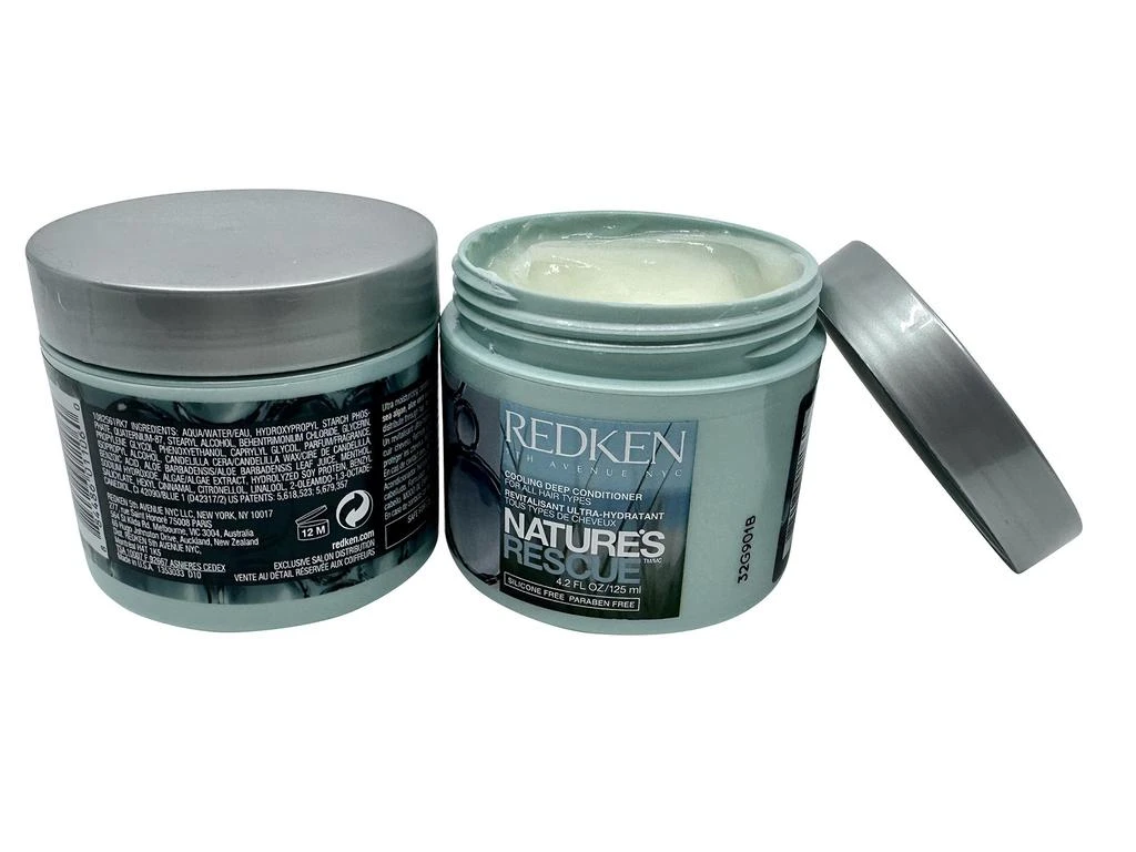 Redken Natures Rescue Cooling Deep Conditioner All Hair Types 4.2 OZ Set of 2 3