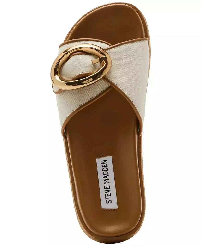 Steve Madden Women's Mandie Buckle Slide Footbed Sandals 4