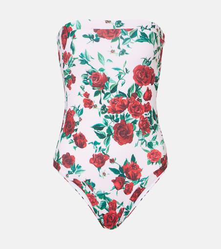 Alexandra Miro Whitney floral belted swimsuit