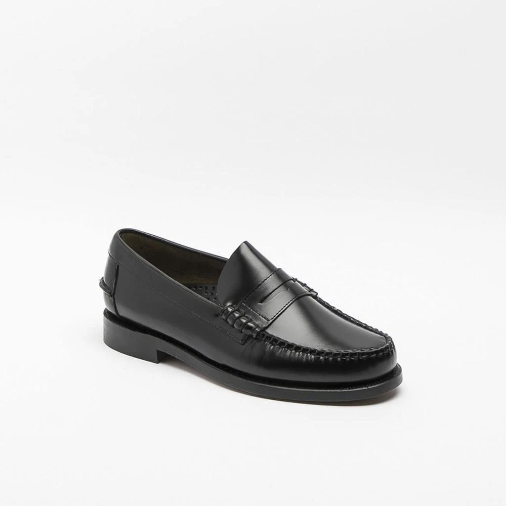SEBAGO Classic Dan Black Brushed Leather Penny Loafer 1