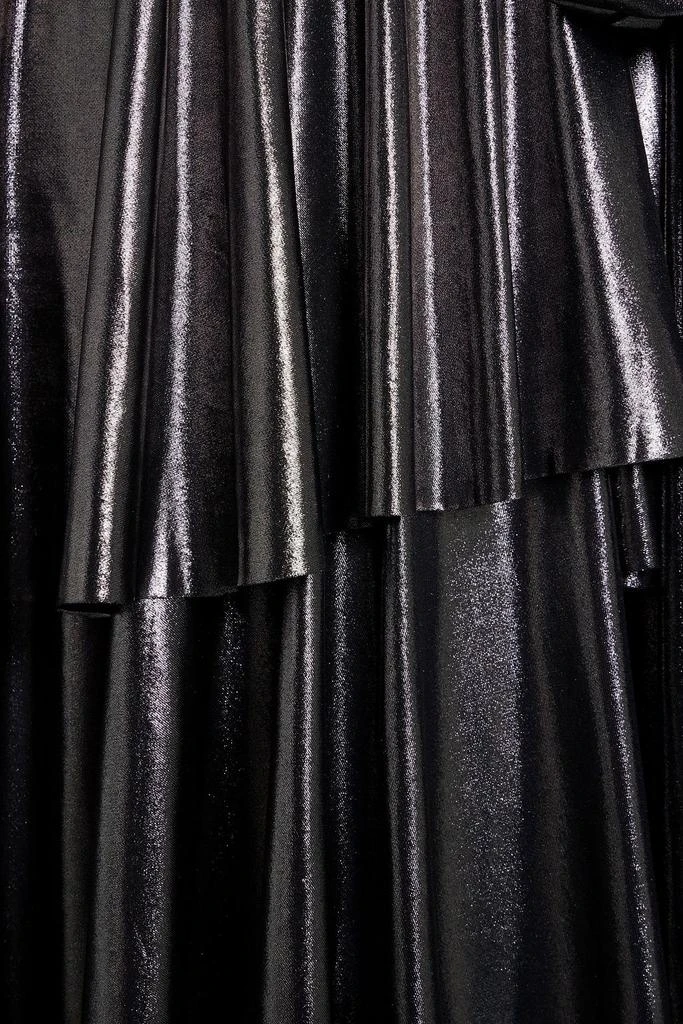 Norma Kamali Ruffled metallic jersey wrap-dress 4