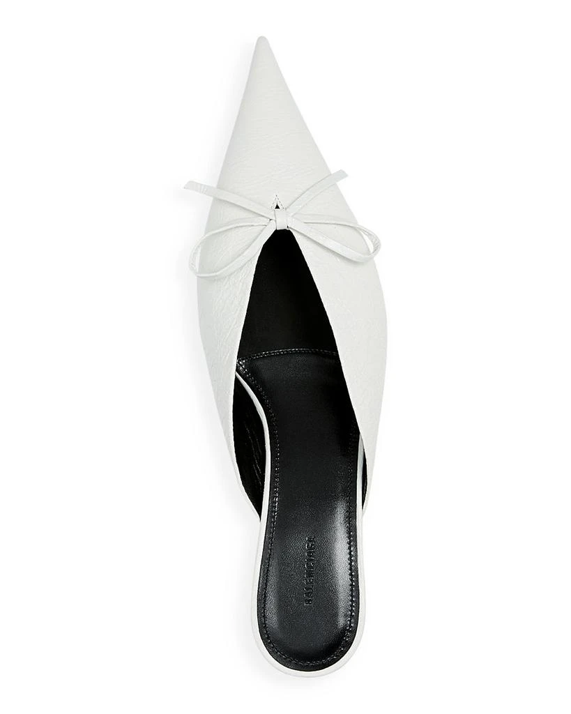 Balenciaga Women's Knife Bow Kitten Heel Mules 3