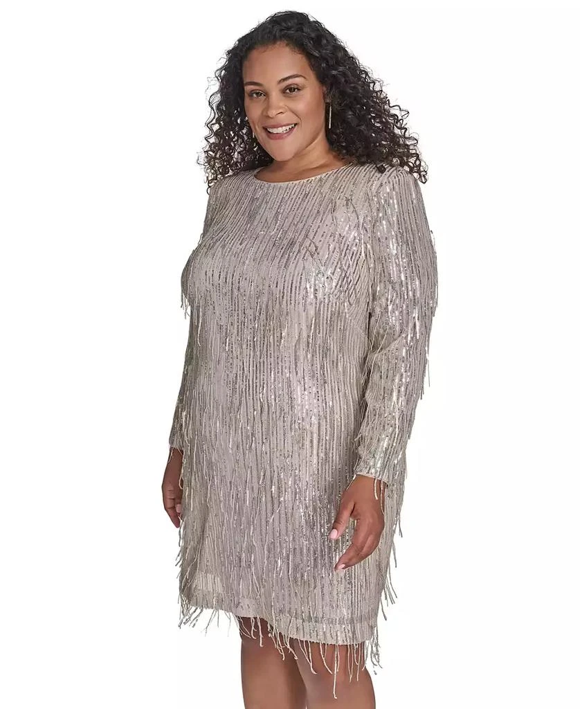 Plus Size Long Sleeve Sequin Cocktail Dress Plus Size Long Sleeve Sequin Cocktail Dress