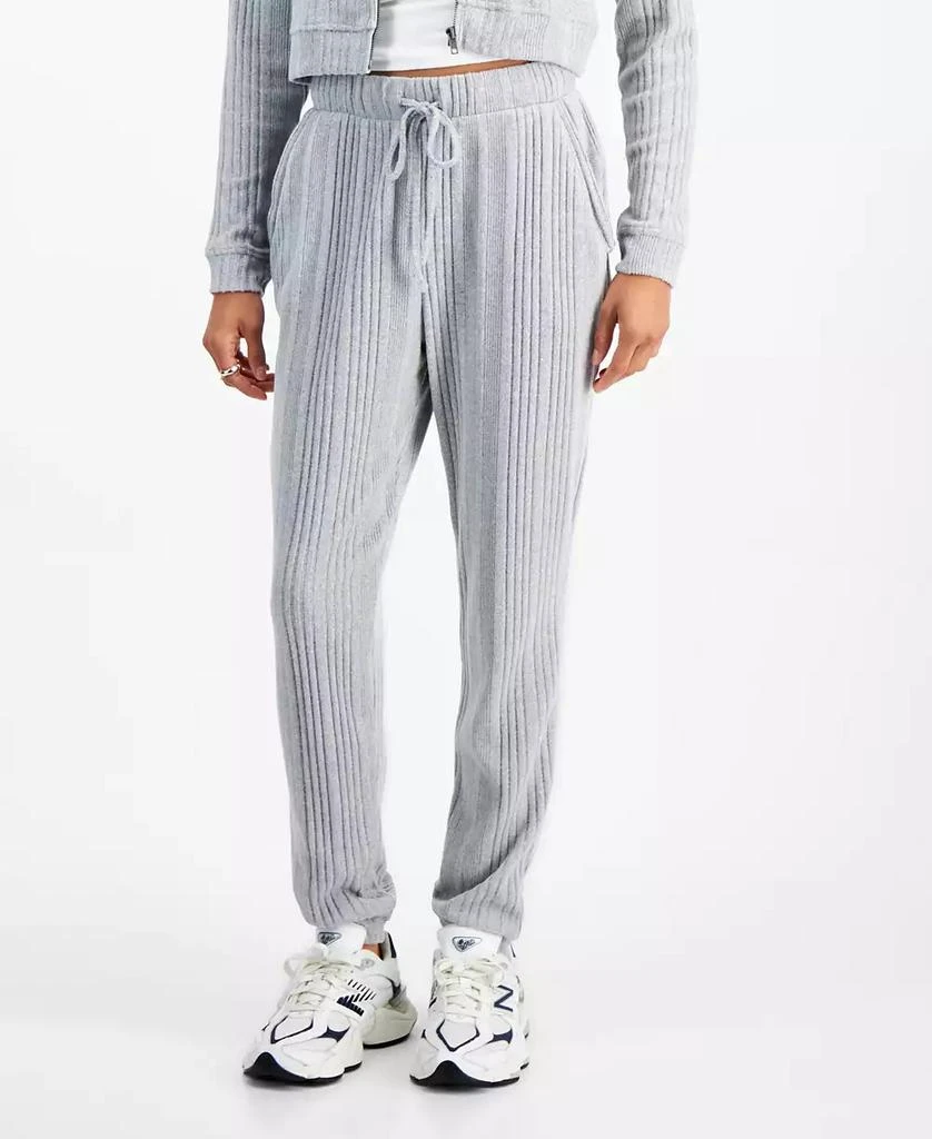 Self Esteem Juniors' Ribbed Hacci-Knit Jogger Pants 1