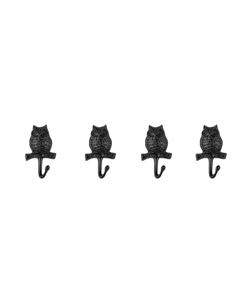 Danya B 4 Piece Owl on Branch Decorative Wall Hook Set