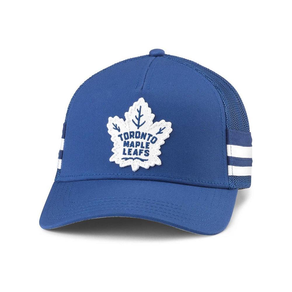American Needle Men's Blue Toronto Maple Leafs Hot Foot Stripes Trucker Adjustable Hat
