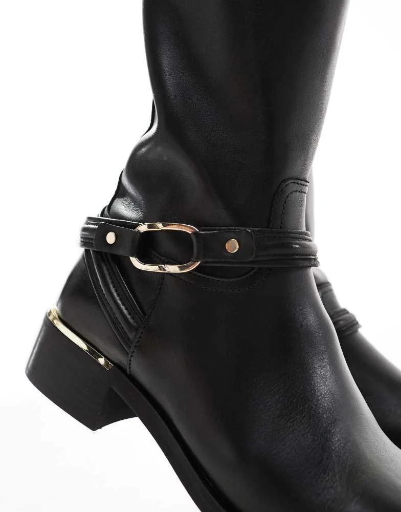 ALDO ALDO Ocynwan riding knee boots  in black leather 2