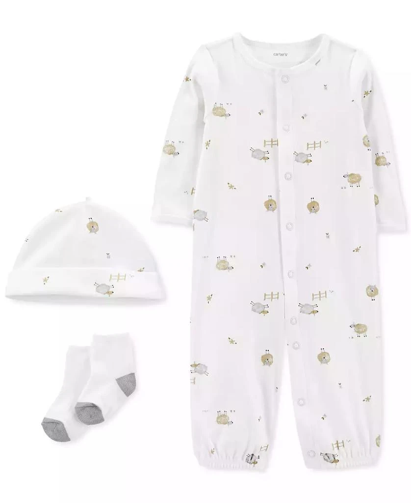Carter's Baby Boys or Baby Girls Take Me Home Converter Gown, 3 Piece Set 1