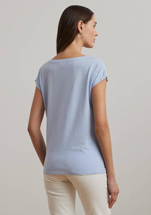 Ralph Lauren Ralph Lauren Beaded Logo Cotton Jersey T Shirt