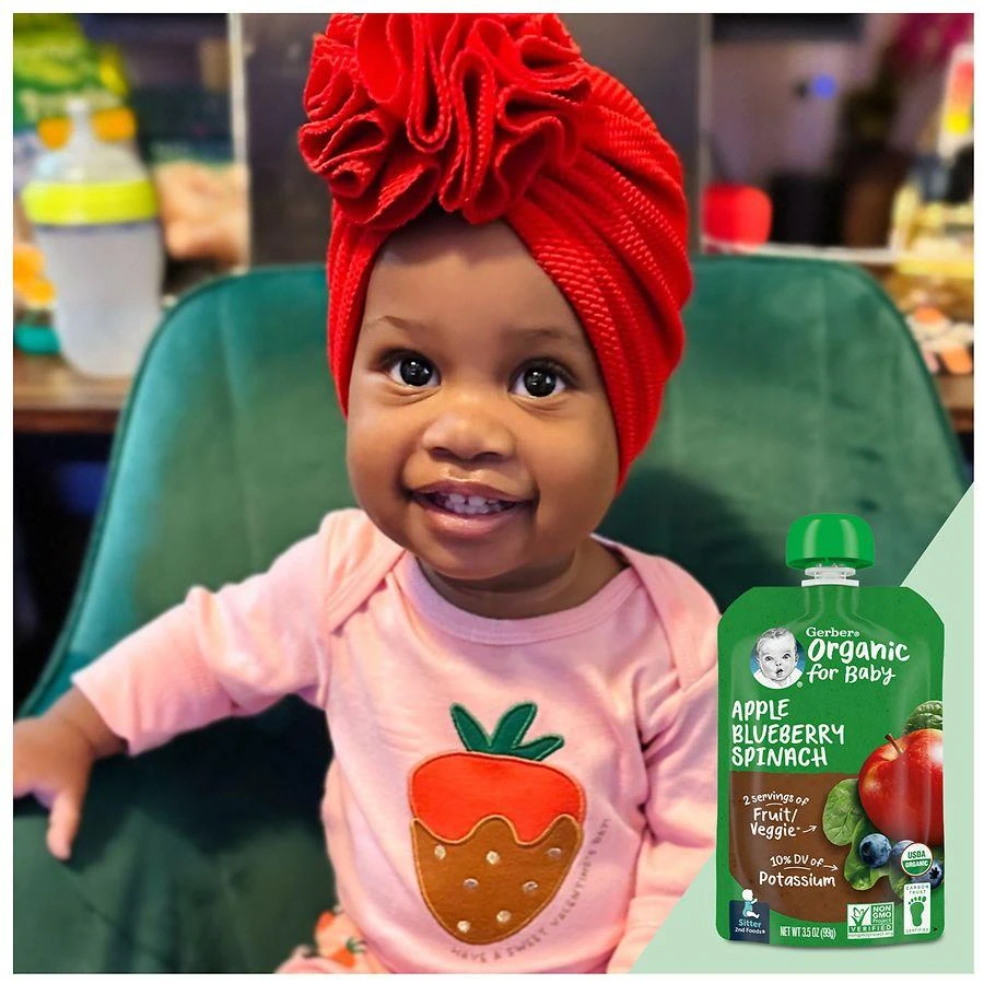 Gerber 2nd Foods Baby Food Apple Blueberry Spinach 8