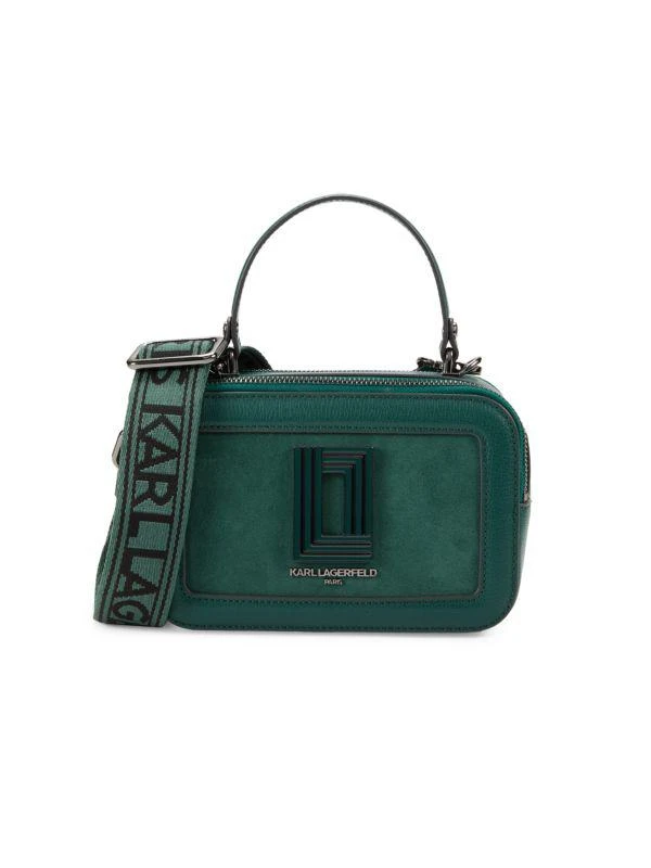Karl Lagerfeld Paris Simone Logo Leather Camera Crossbody Bag 1
