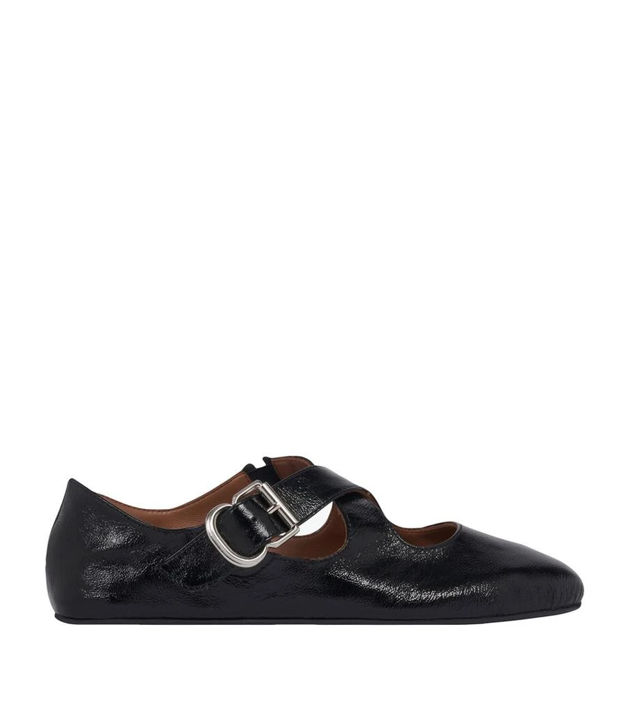 Alaïa Leather Criss-Cross Ballet Flats 1