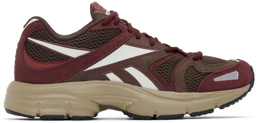 Reebok Brown & Burgundy Premier Road Plus VI Sneakers 1
