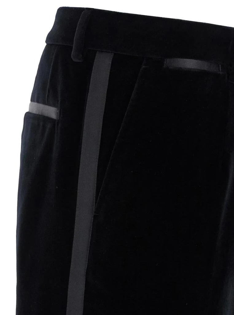Dolce & Gabbana Black Pants With Belt Loops In Velvet Stretch Man 3