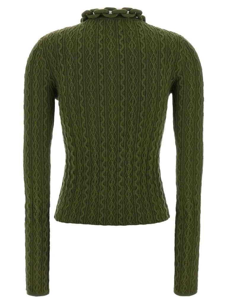 Paco Rabanne Ribbed Wool-Cashmere Blend Sweater 2