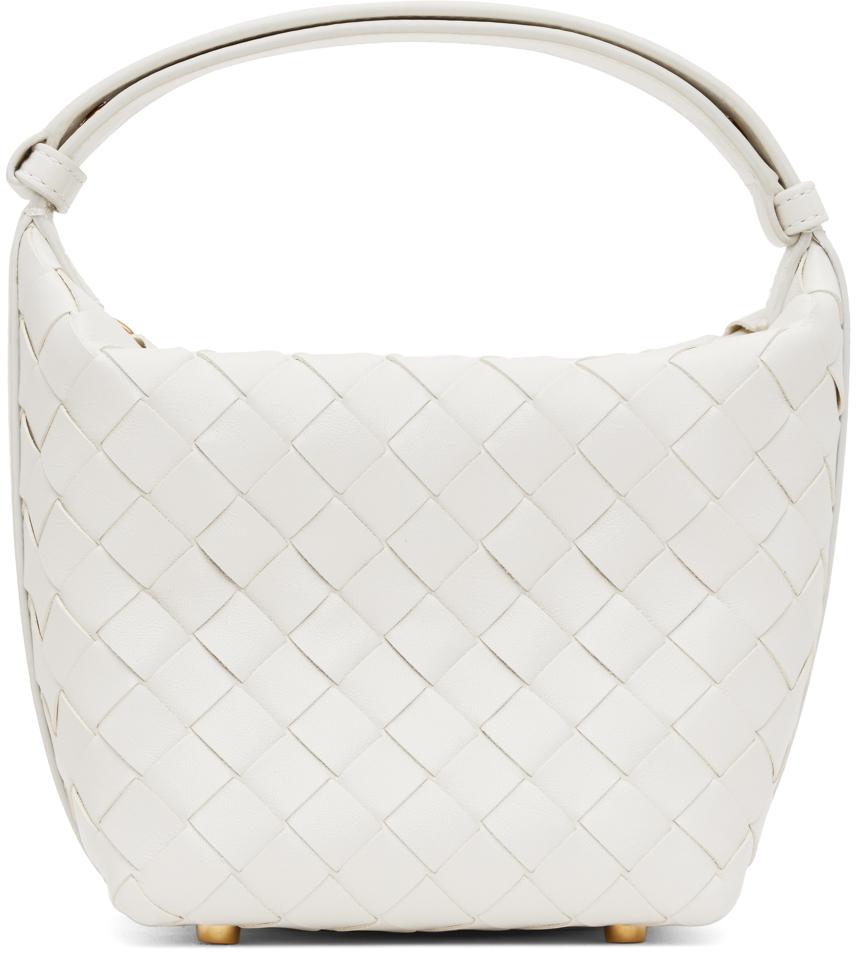 【関税込み】Bottega Veneta ホワイト ミニ Sunrise バッグ BOTTEGA VENETA | Mini Leather Sunrise Top Handle Bag | WHITE