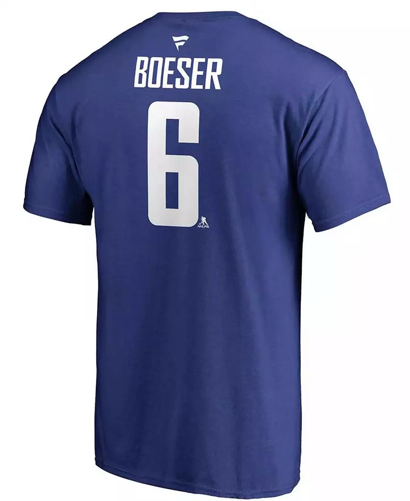 Fanatics Men's Brock Boeser Blue Vancouver Canucks Team Authentic Stack Name and Number T-shirt 3