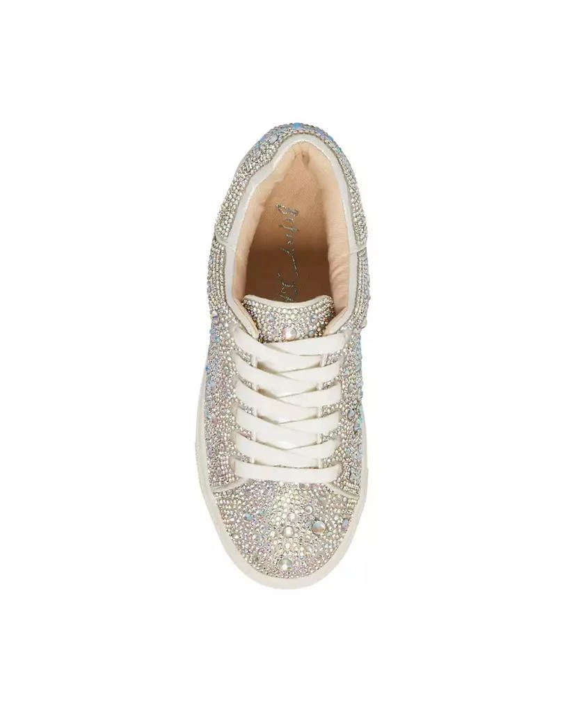 Betsey Johnson Little and Big Girls Sidny Rhinestone Sneakers 4