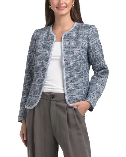 Anne Klein Braided Trim Tulip Jacket