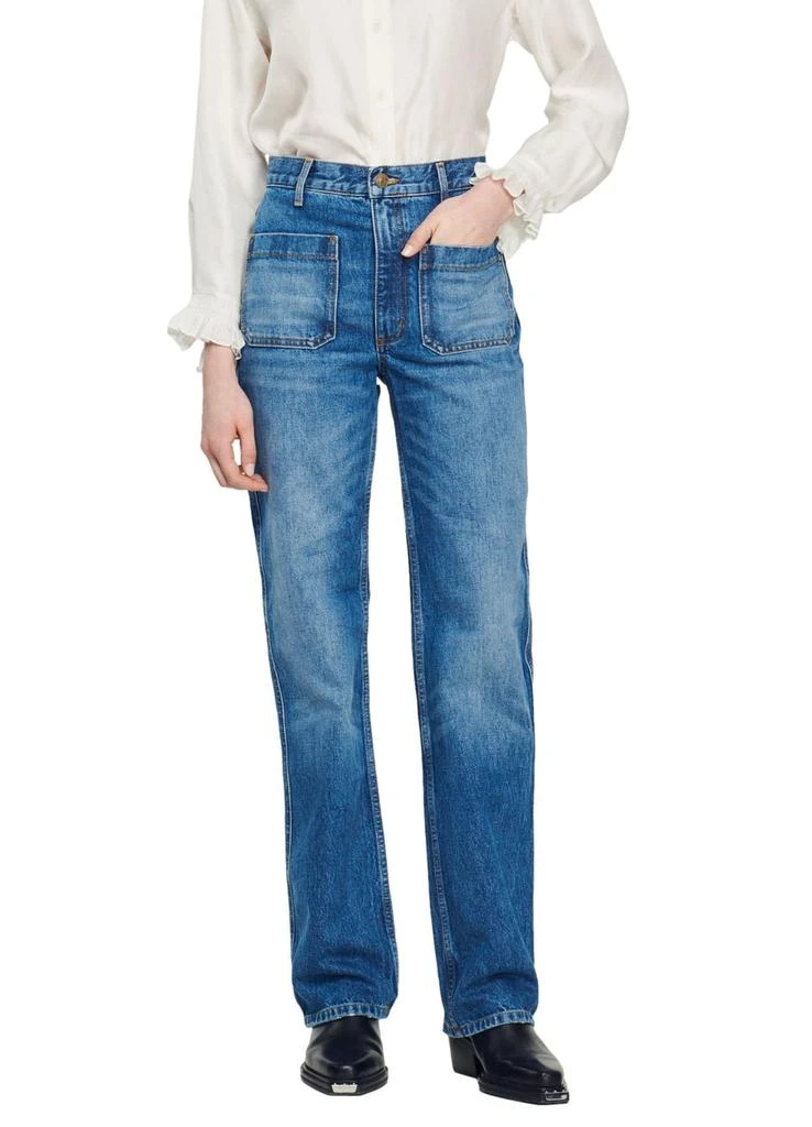 Sandro Flared faded jeans 2