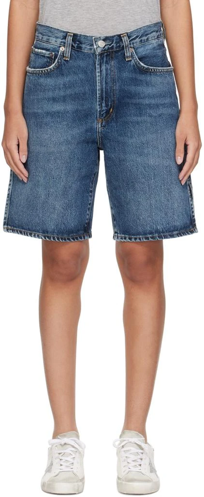 AGOLDE Blue Vida Denim Shorts 1