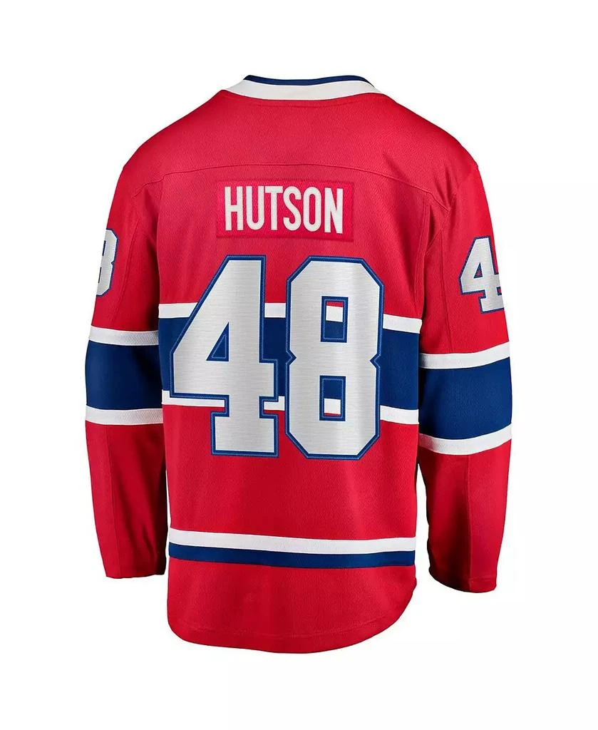Fanatics Men's Lane Hutson Red Montreal Canadiens Home Breakaway Jersey 3