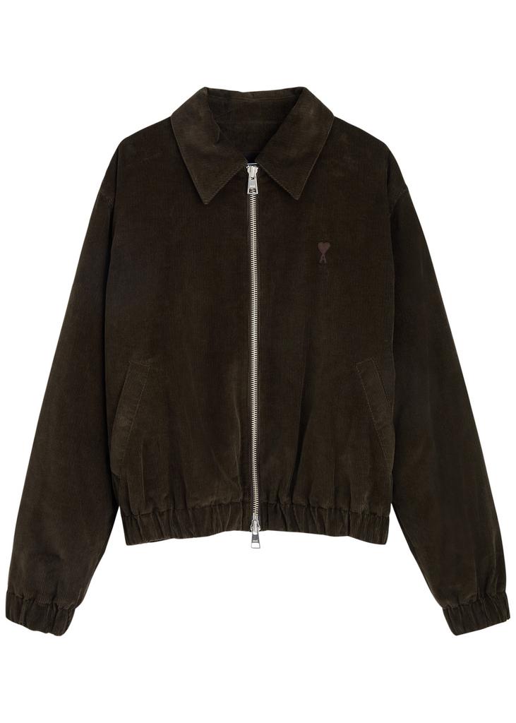 AMI Logo padded corduroy jacket - Coats - BeyondStyle