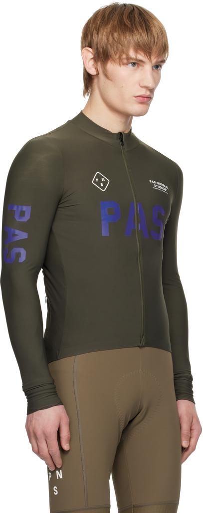 Pas Normal Studios Khaki 'PAS' Mechanism Long Sleeve Cycling Top