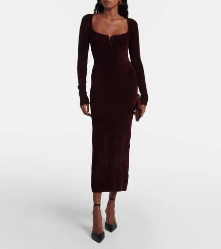 Galvan Freya velvet maxi dress 2