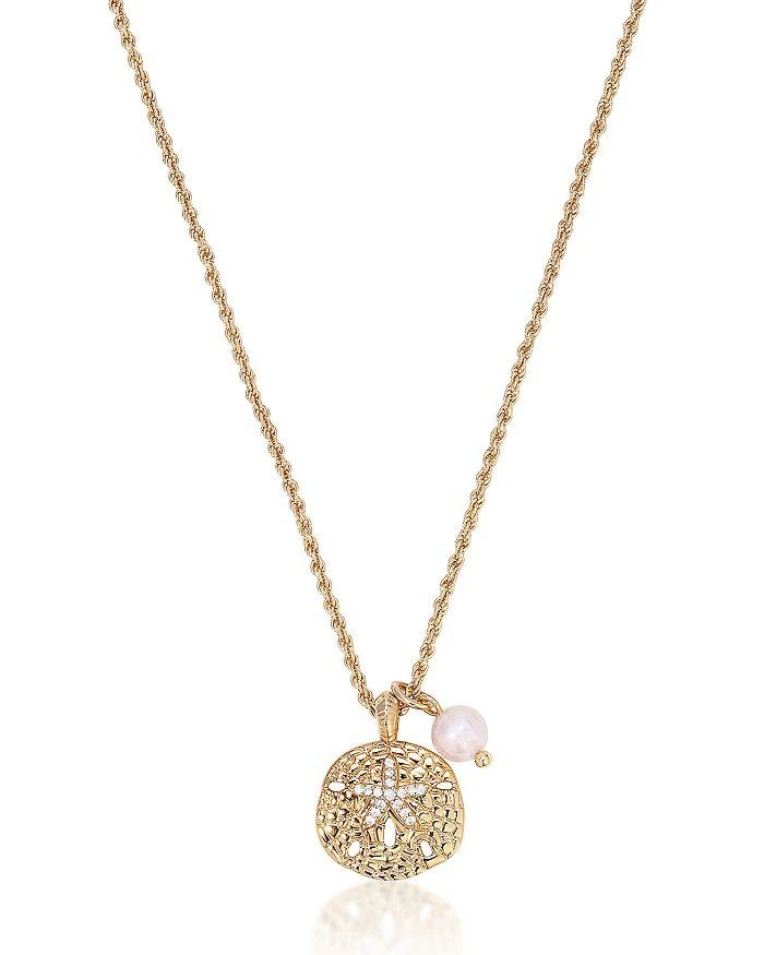 Ettika Jewelry Pavé Sand Dollar
Cultured Freshwater Pearl Pendant Necklace, 15"-18"