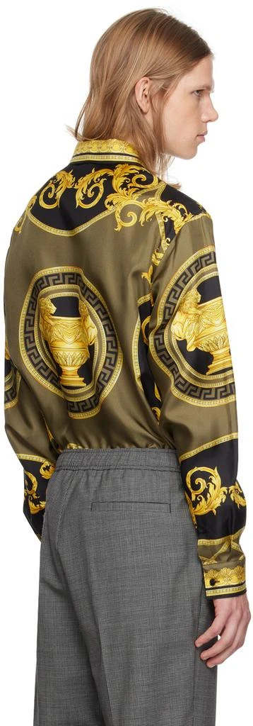 Versace Black & Gold 'La Coupe Des Dieux' Silk Shirt 3