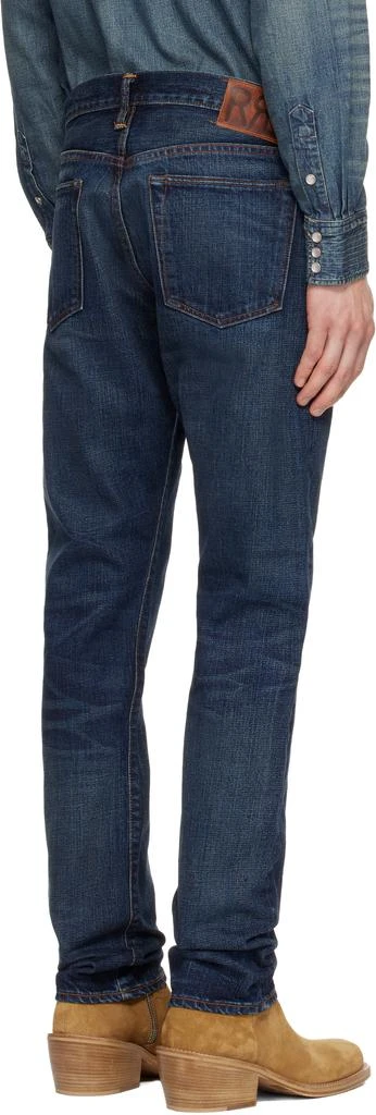 RRL Navy High Slim Bayview Selvedge Jeans 3