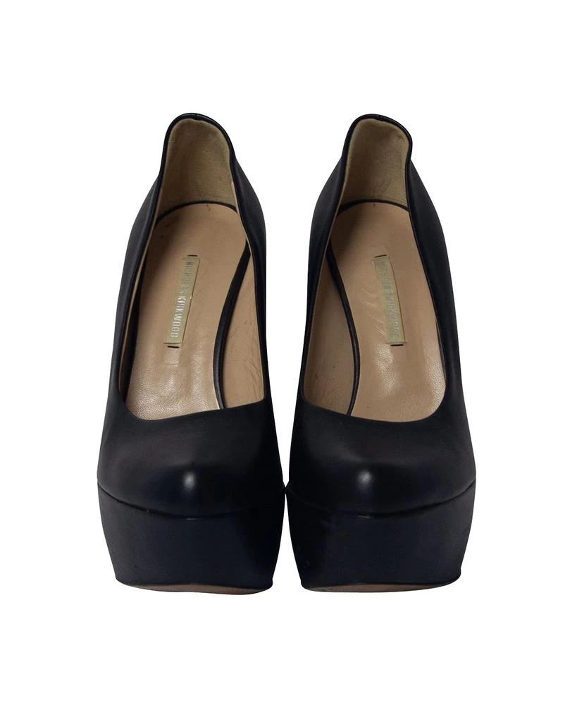 Nicholas Kirkwood Platform Wedge in Black Leather 2