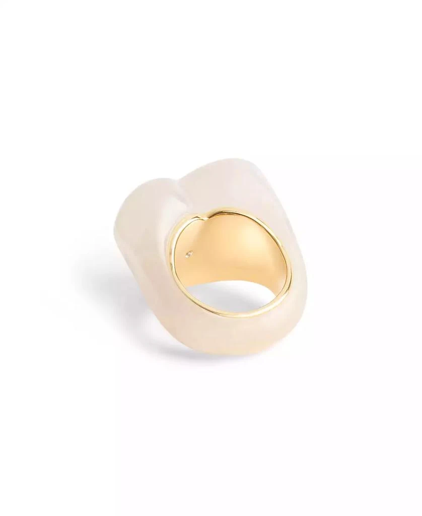 Coach Faux Stone Vintage Charms Signature Heart Cocktail Ring 6