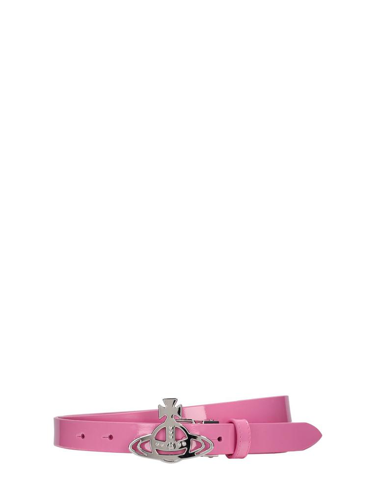 VIVIENNE WESTWOOD Small Orb Leather Buckle Belt