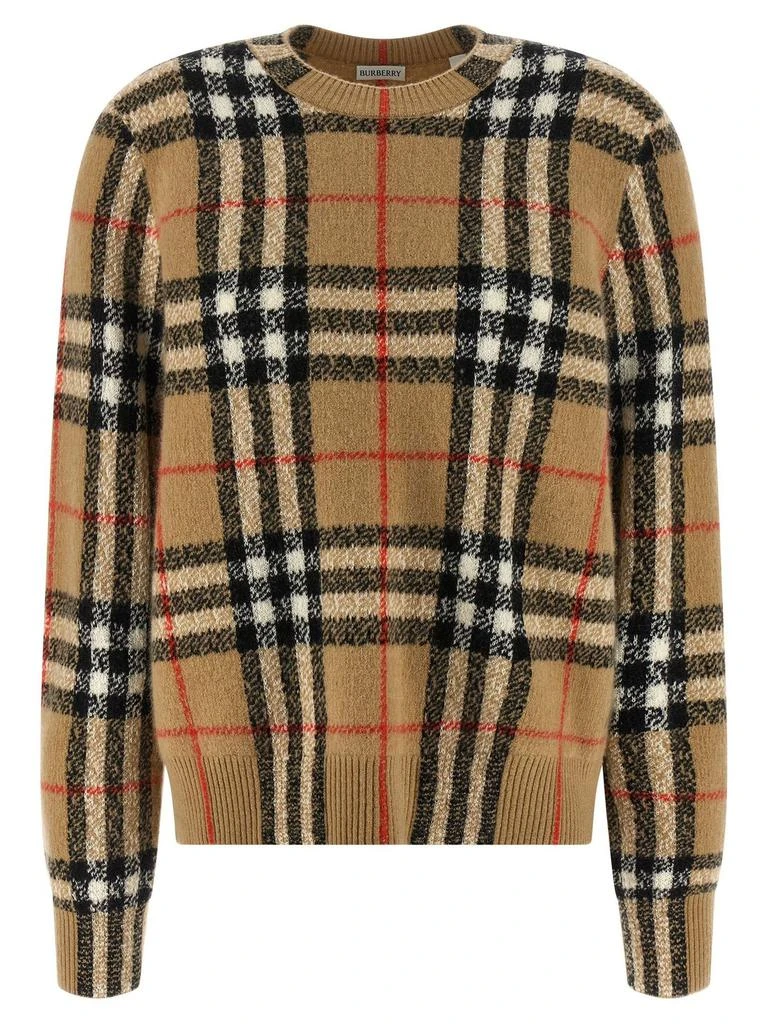 Burberry Burberry Check Pattern Crewneck Jumper from Cettire
