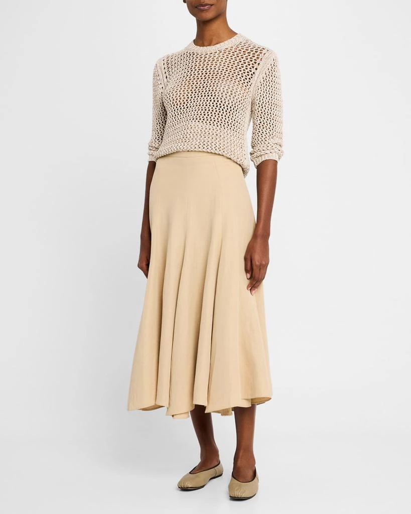 Fabiana Filippi Crewneck Cotton Mesh Knit Sweater 2