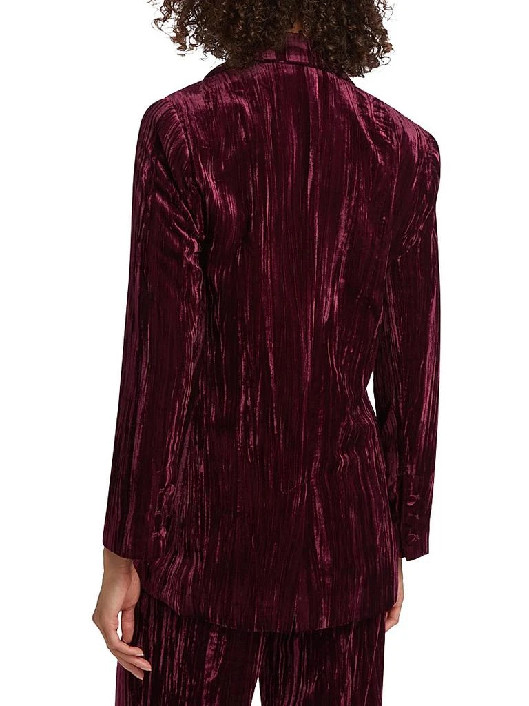 L'Agence Aimee Velvet Double-Breasted Blazer 5