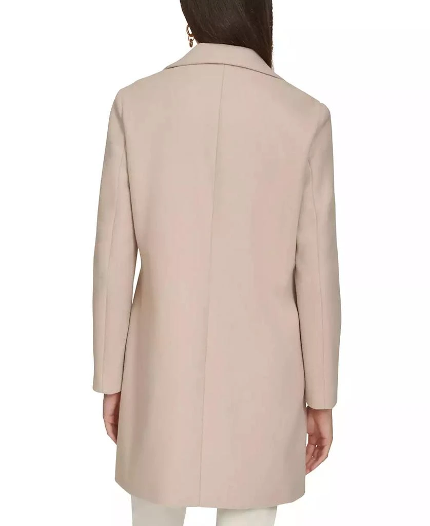 Calvin Klein Petite Notched-Collar Single-Breasted Coat 2