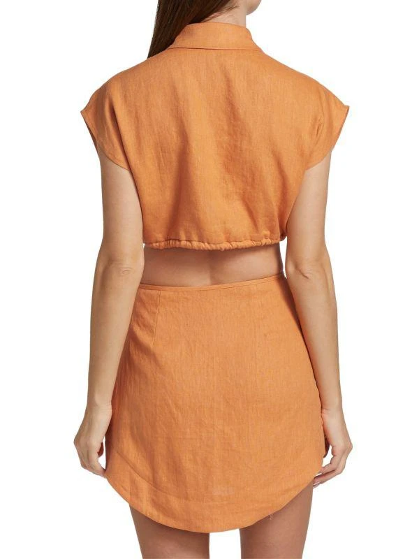 Hevron Simona Drawstring Cut Out Minidress 2